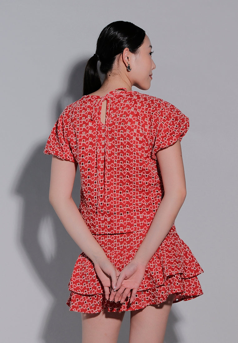 Holiday 2025 Infinity Short Sleeve Top (Red)