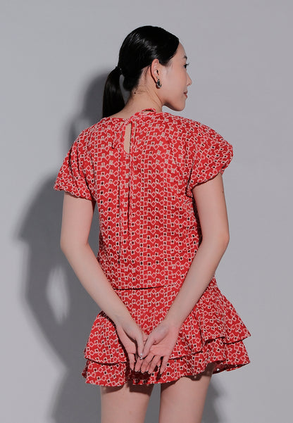 Holiday 2025 Infinity Short Sleeve Top (Red)