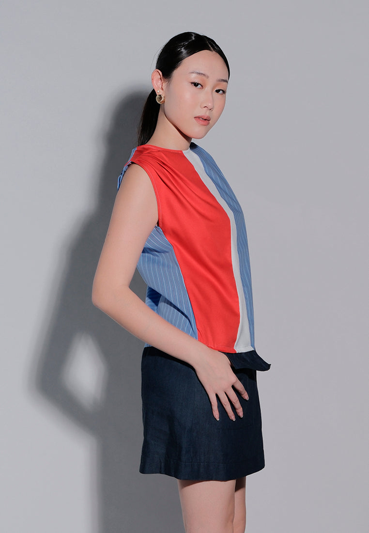 Holiday 2025 Inka Extended Sleeve Dress (Striped Blue)