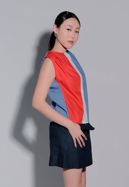 Holiday 2025 Inka Extended Sleeve Dress (Striped Blue)