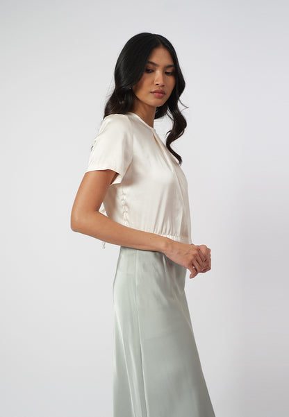 Raf Isabelle Short Sleeve Top (Cream)