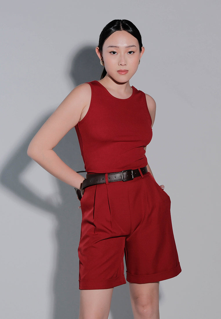 Holiday 2025 Islah Sleeveless Playsuit (Red)