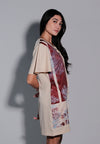 Islander Short Sleeve Dress (Printed Beige)