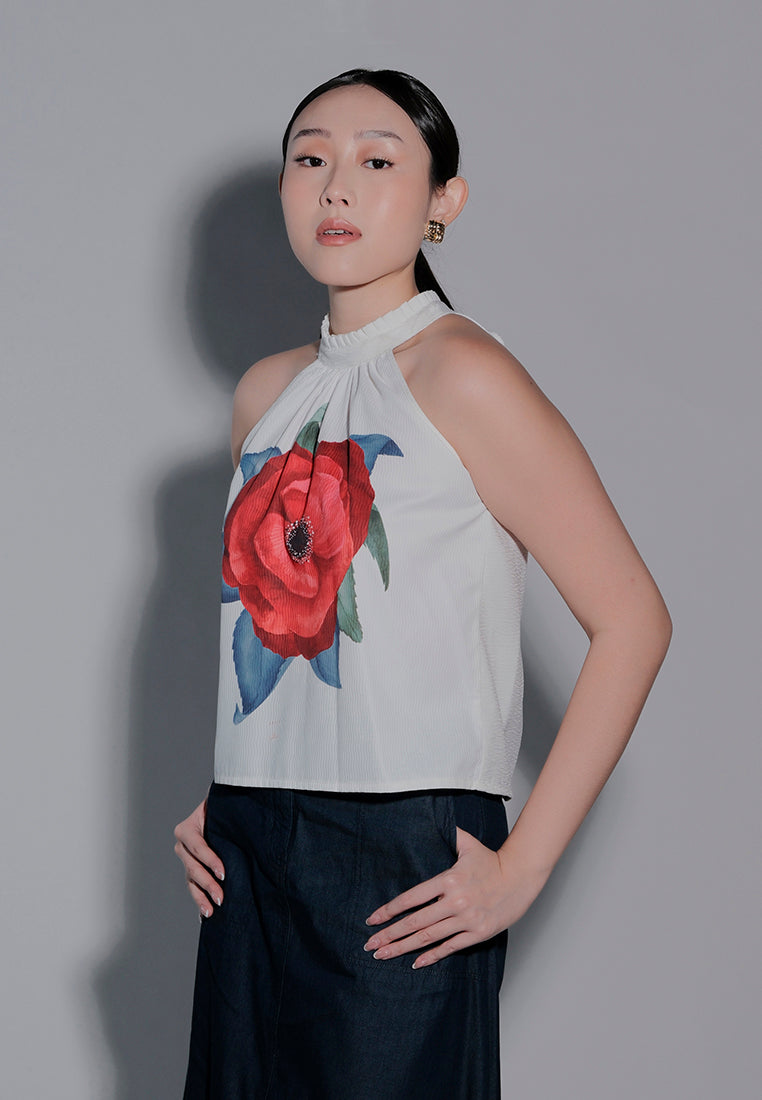 Holiday 2025 Ivanna Sleeveless Top (White)