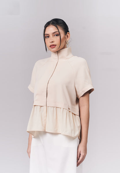 Iyla Short Sleeve Top (Cream)