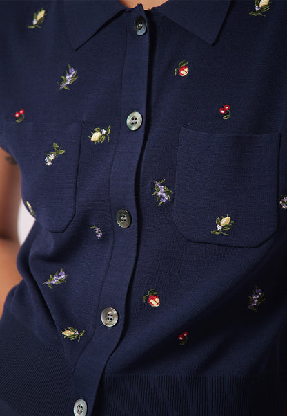 Raf Izobel Sleeveless Top (Navy)