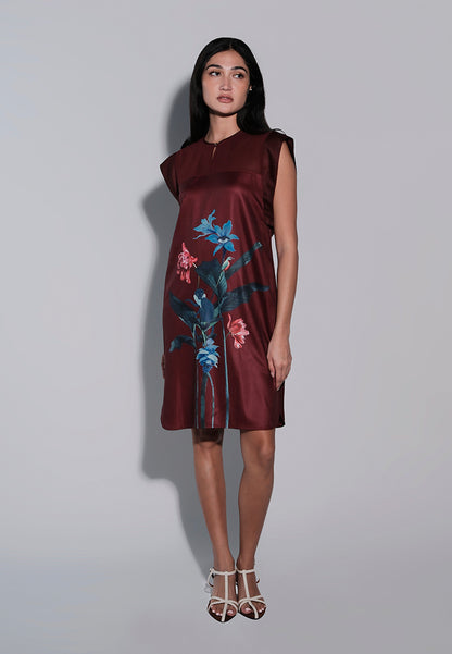 Holiday 2025 Jamie Sleeveless Dress (Maroon)