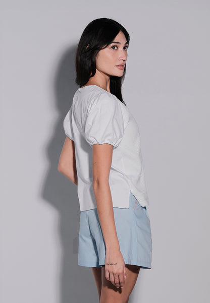 Holiday 2025 Jara Short Sleeve# Top (White)