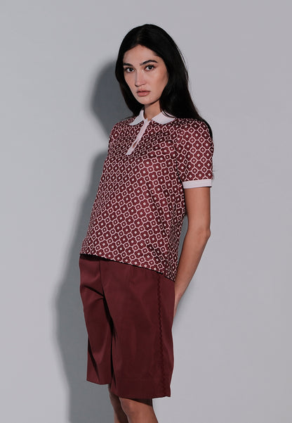 Holiday 2025 Javelin Short Sleeve Sport Shirt Top (Printed Wine)