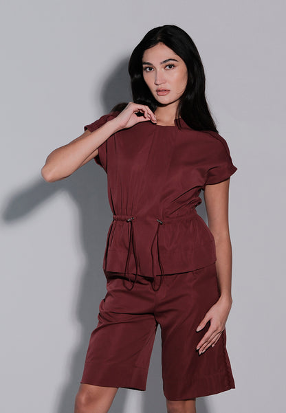 Holiday 2025 Jeopard Extended Sleeve Top  (Burgundy)