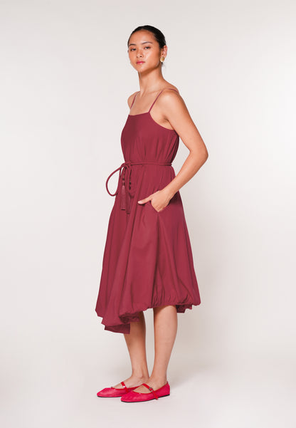 Raf Jockey Sleeveless Dress W/ Belt (Red)