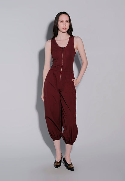 Holiday 2025 Jugger Sleeveless Pantsuit  (Burgundy)