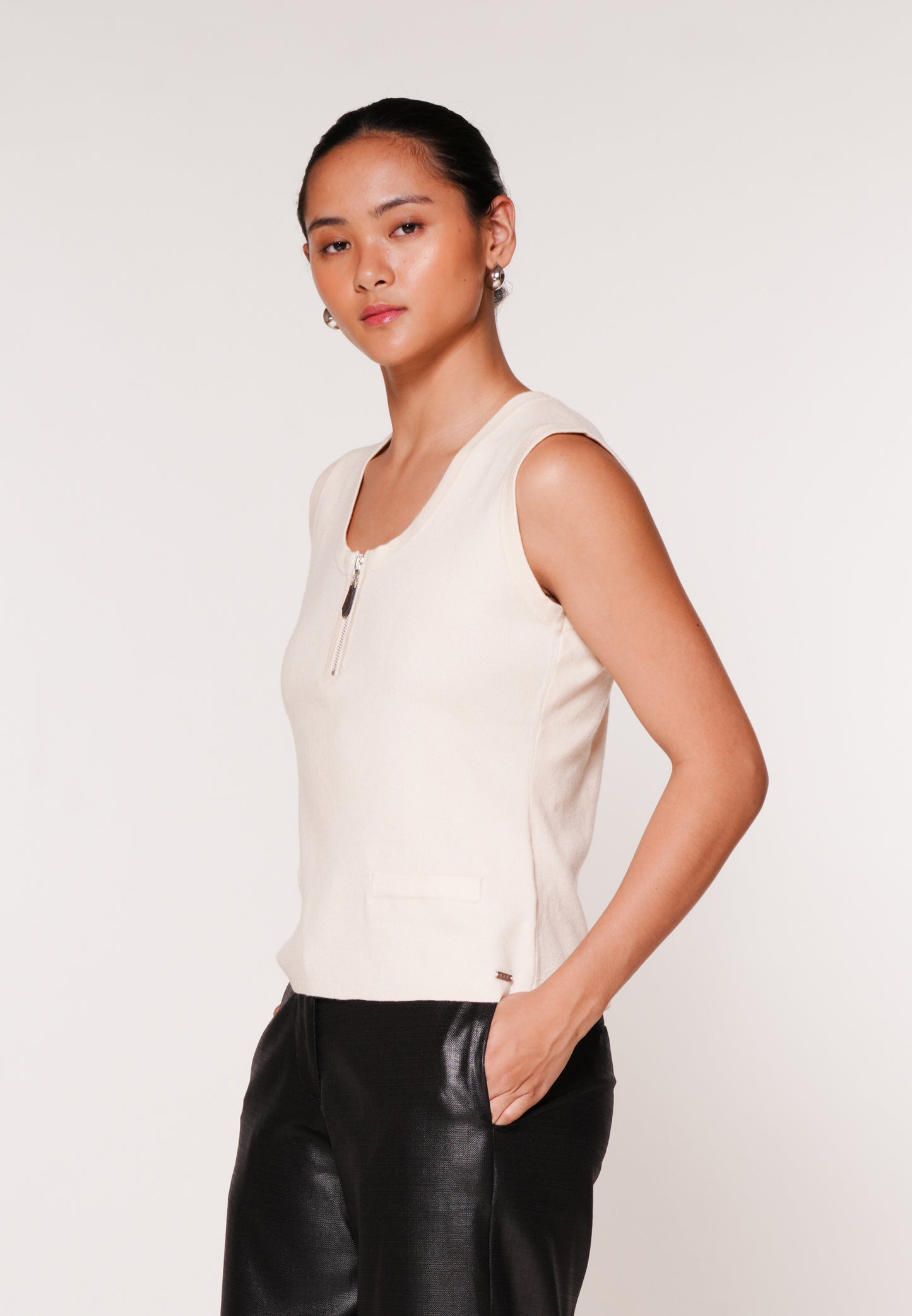 Raf Kanza Sleeveless Top (Cream)
