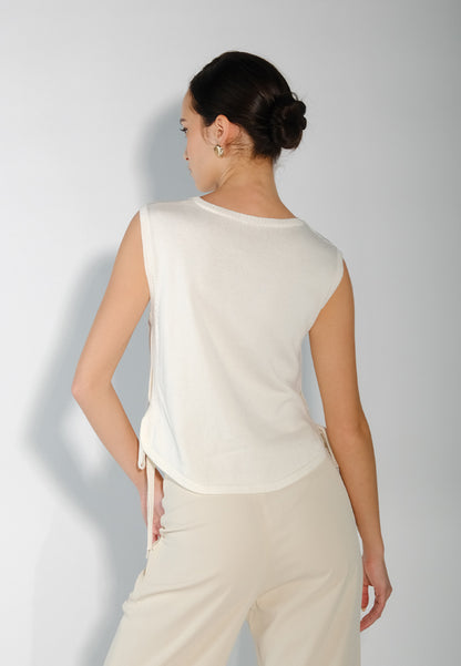 Sari- Sari Laoag Sleeveless Top (Off-white)