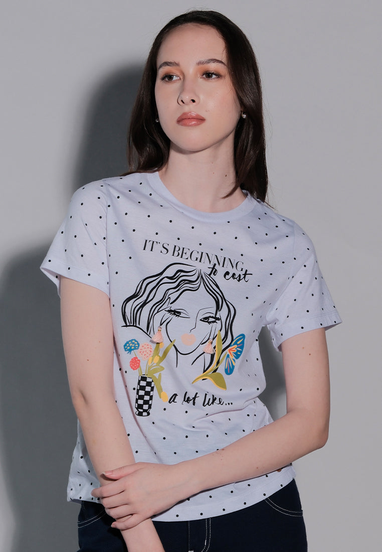 Holiday Tees 2025 Like Christmas Short Sleeve Shirt Top (Off White)