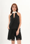 Archetype Refined Lucent Sleeveless Top (White/Black)