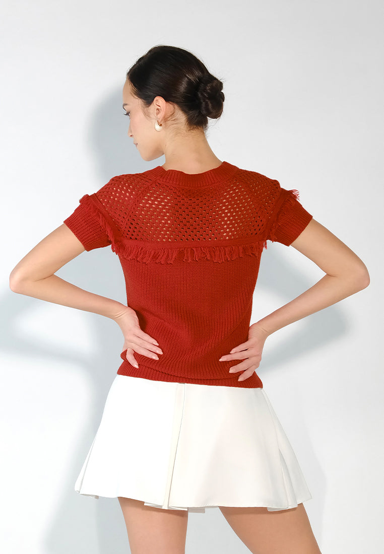 Sari- Sari Luway Short Sleeve Top (Rust)