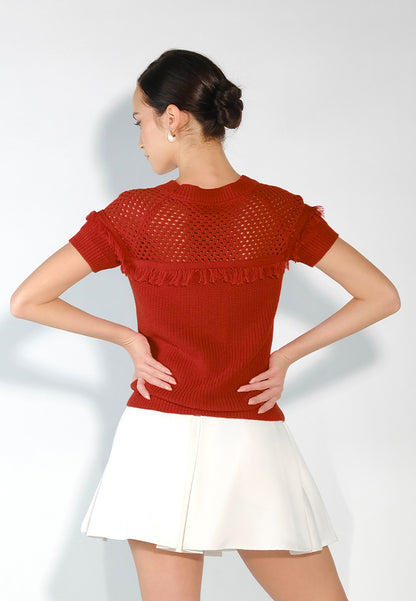 Sari- Sari Luway Short Sleeve Top (Rust)