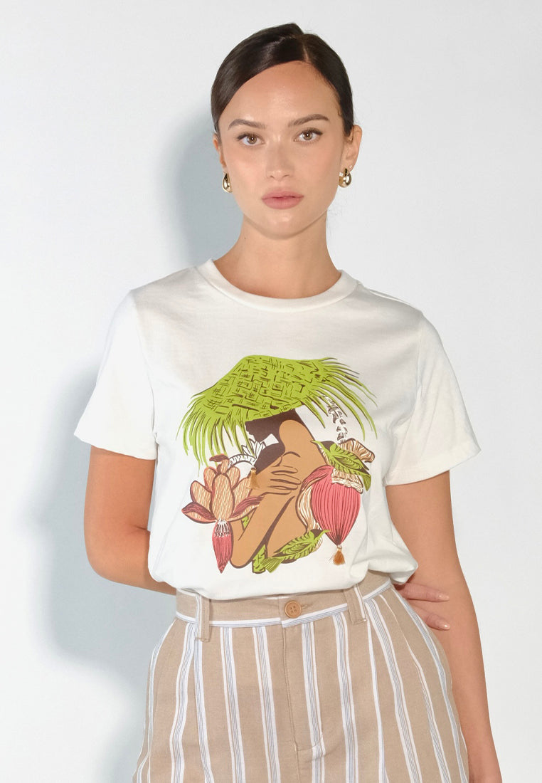 Culturatees Musa Short Sleeve Shirt (White)