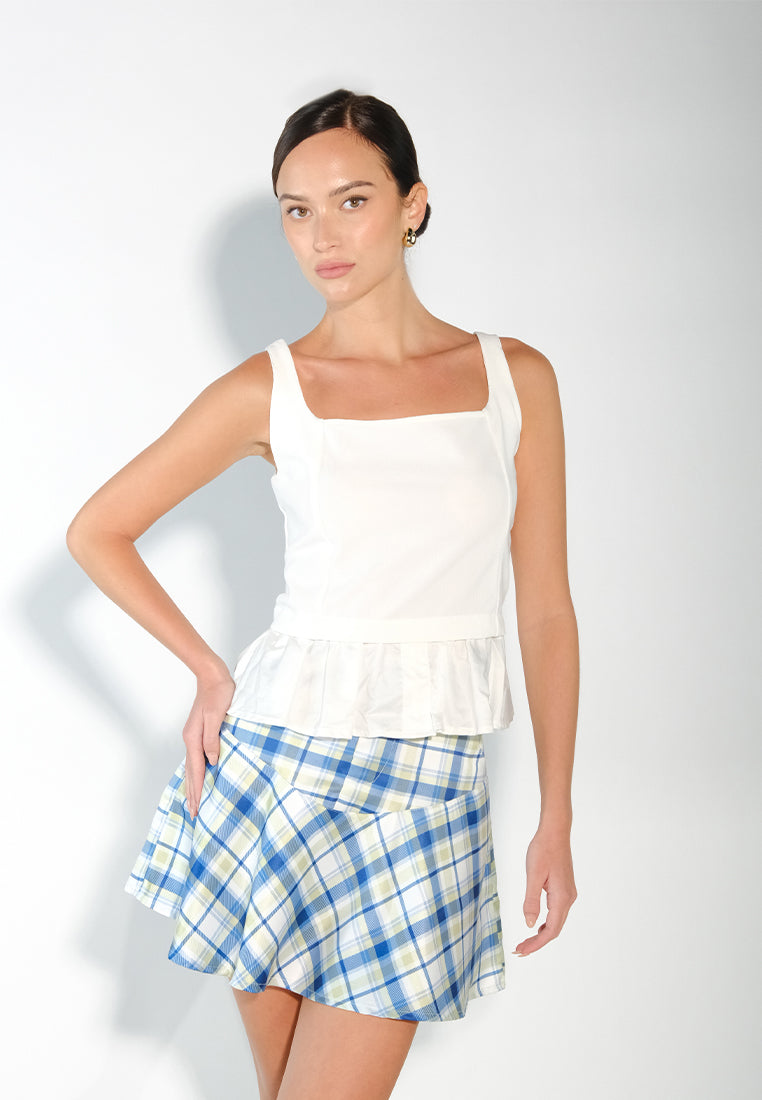 Sari- Sari Narrda Sleeveless Top (White)