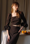 Plains & Prints X Michael Leyva Naomie Long Sleeve Top (Black)