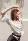 Plains & Prints X Michael Leyva Naomie Long Sleeve Top (White)