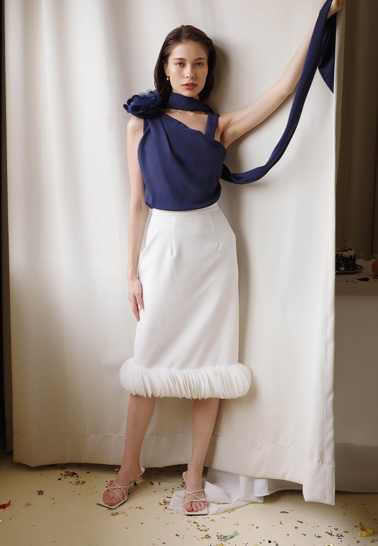 Plains & Prints X Michael Leyva Naomie Skirt  (White)