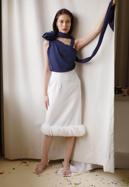 Plains & Prints X Michael Leyva Naomie Skirt  (White)