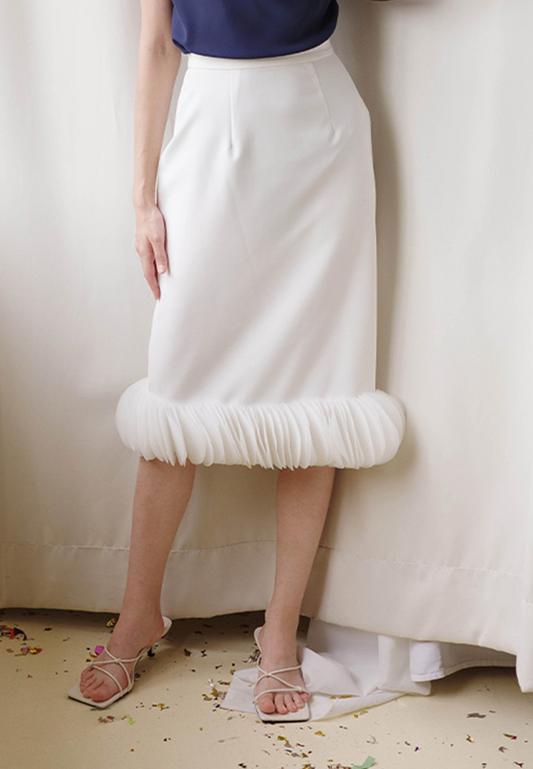 Plains & Prints X Michael Leyva Naomie Skirt  (White)