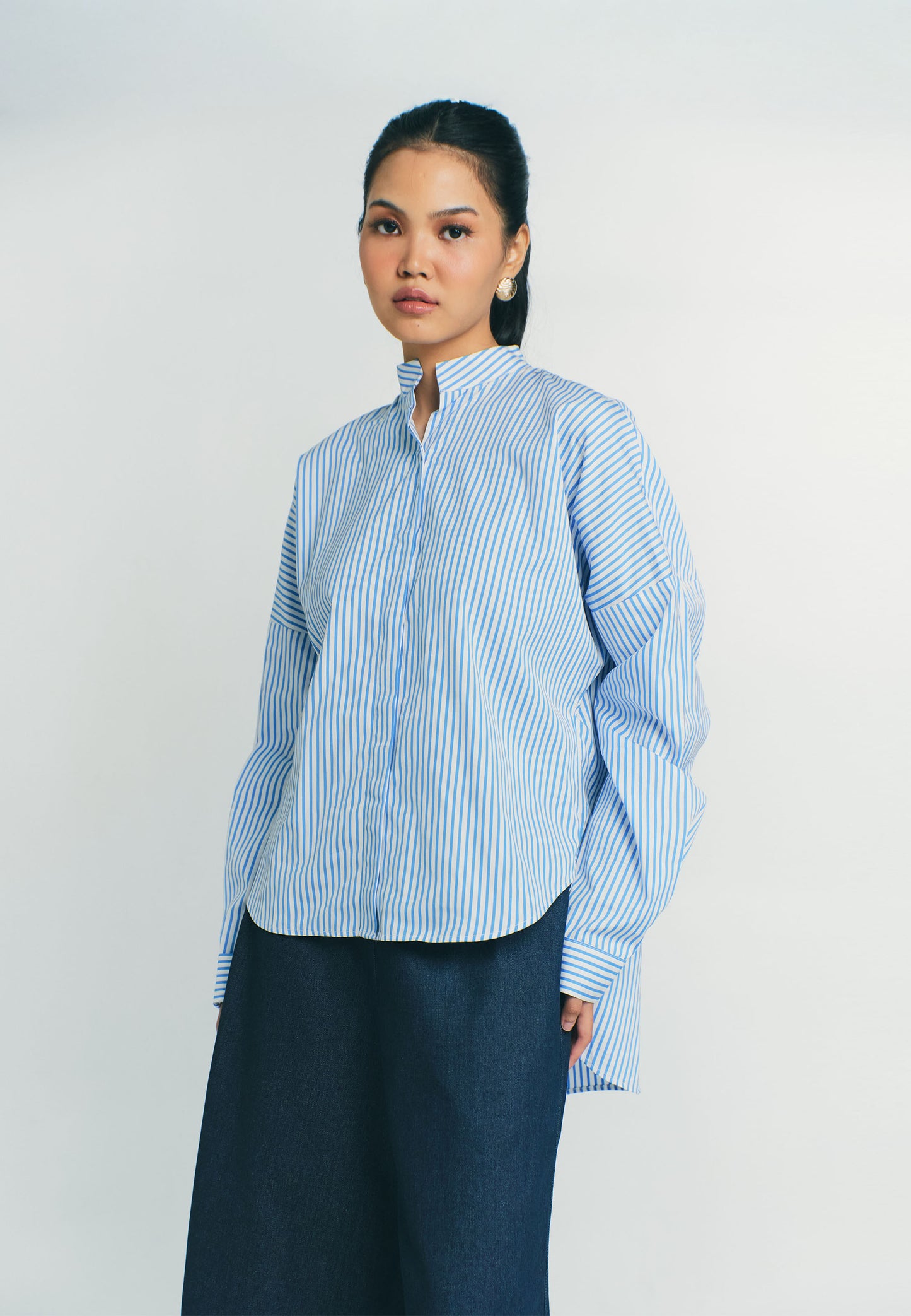 RAF Pear Long Sleeve W/ Belt (Blue )