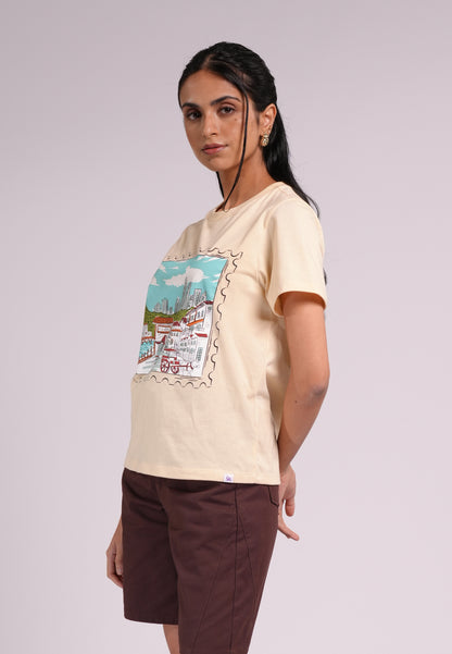 Summer Tees 2026 Perlah Short Sleeve Shirts Top (Cream)