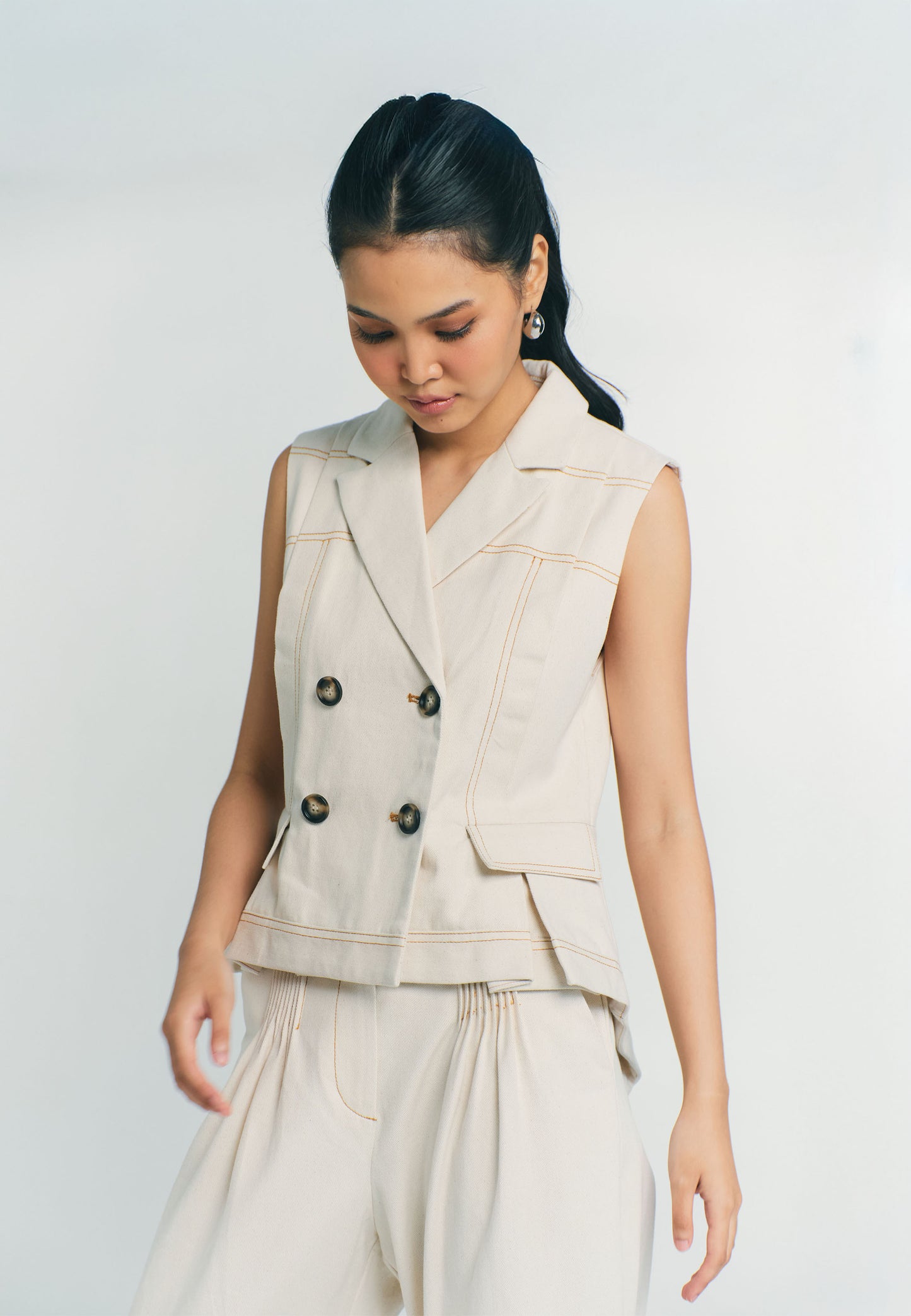 RAF Pike Sleeveless Vest (White)