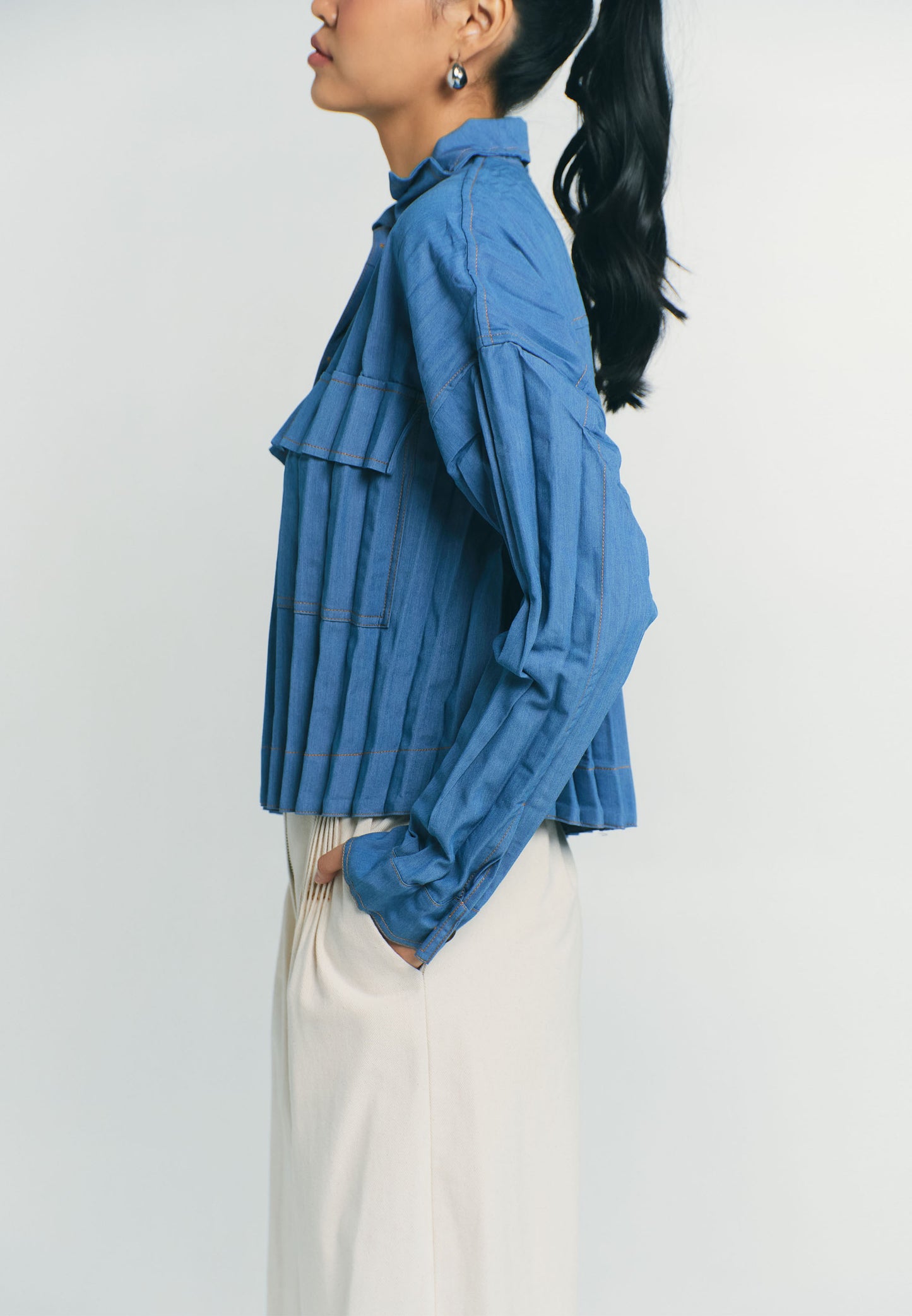 RAF Plummet Long Sleeve Top (Chambray)