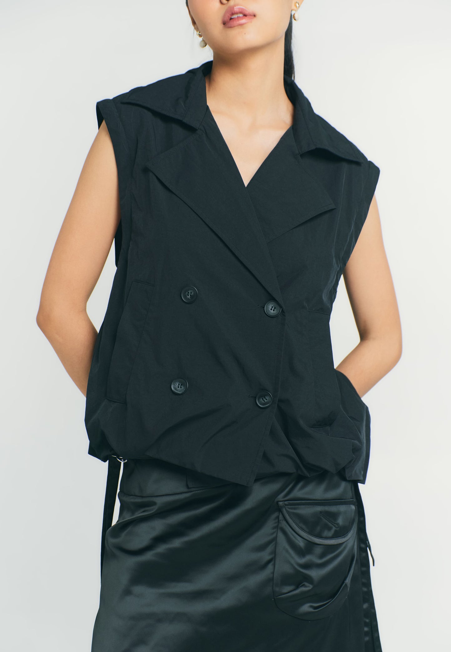 RAF Quiver Long Sleeve Jacket 2 Way  (Black)