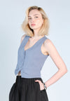 Raf Fara Sleeveless Vest Top (Blue)