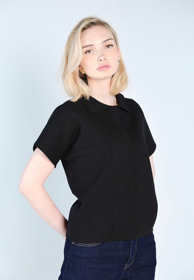 Raf Fitz Short Sleeve Top (Black)