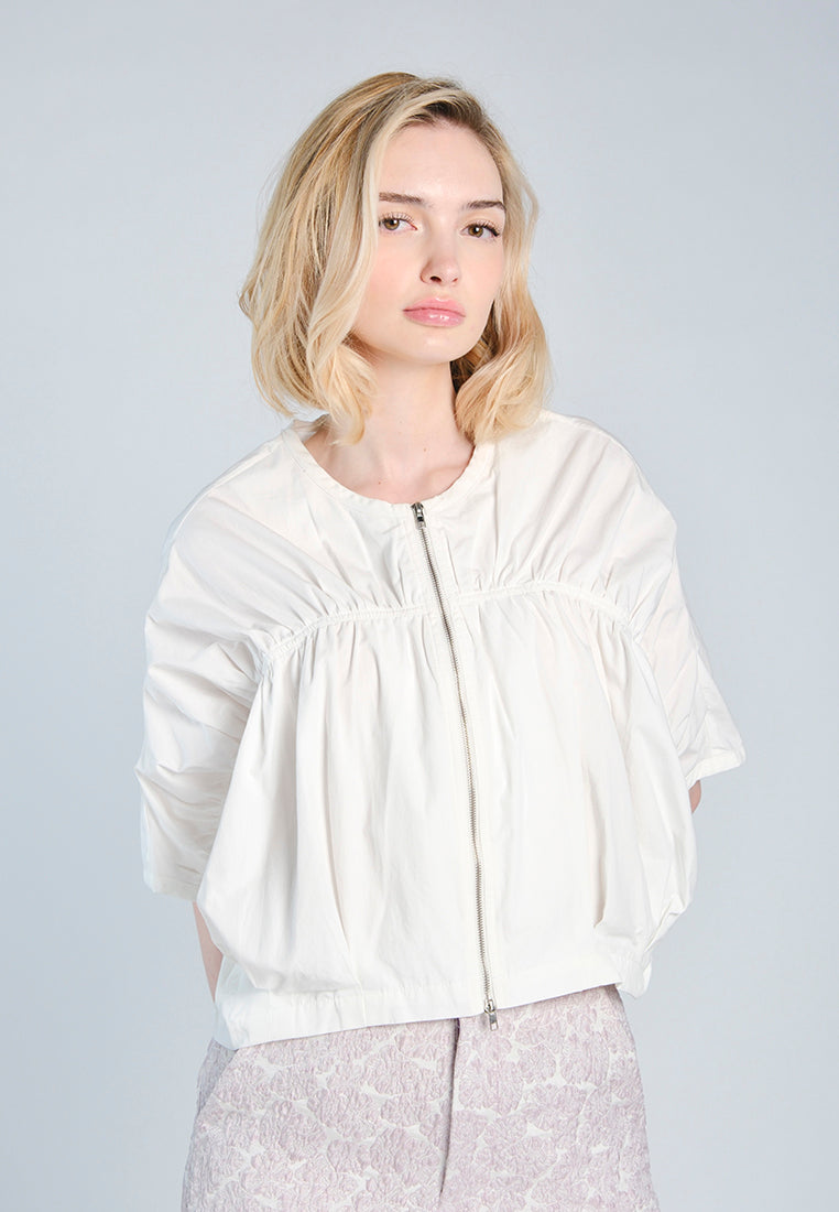 Raf Ford Quarter Sleeve Jacket Top (White)