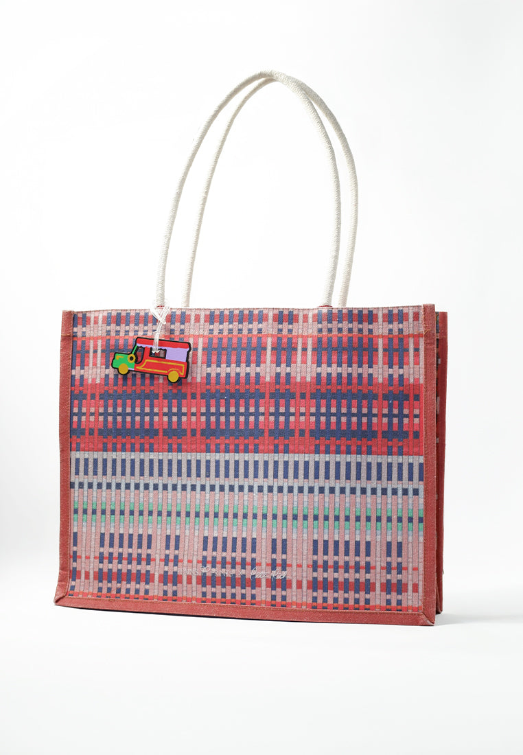 Plains & Prints × Pete Rich Tote Bag W/ Charm (Blue/Red)