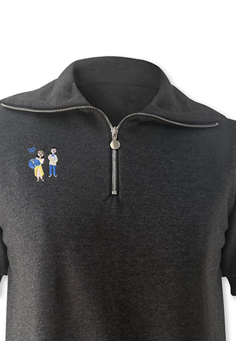 Plains & Prints × Pete Rich Short Sleeve Sportshirt Top (Dark Gray)