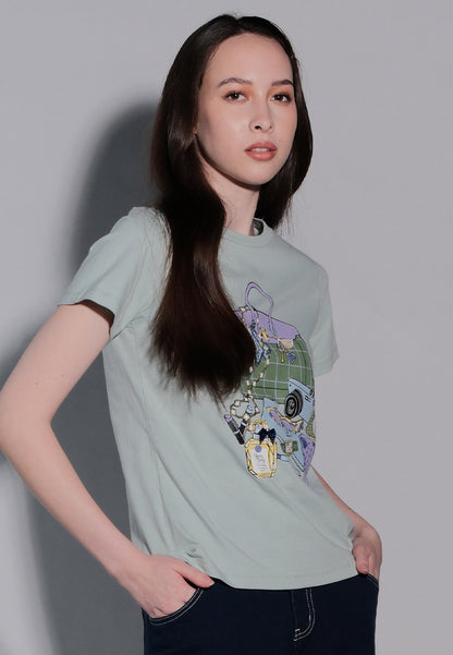 Holiday Tees 2025 Very Christmas Short Sleeve Shirt Top (Mint)