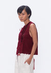 Plains & Prints X Randolf Wave Sleeveless Vest (Oxblood)