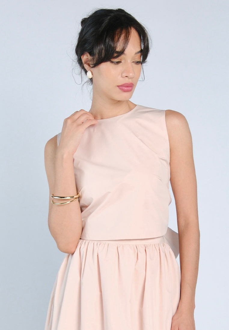 Mark Bumgarner X Vania Romoff For Plains & Prints Amelia Sleeveless Top (Blush)