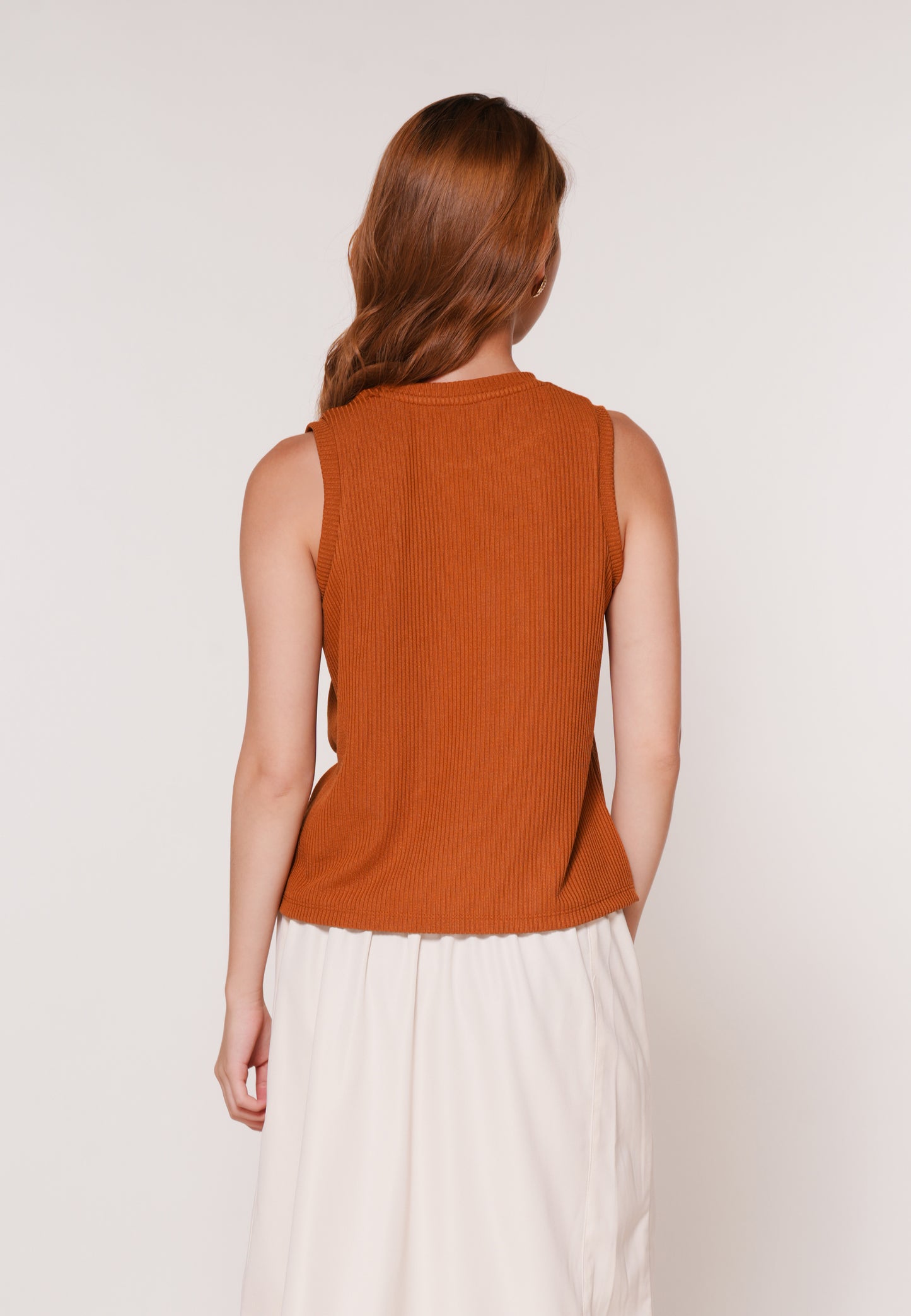Ames Sleeveless Top (Camel)