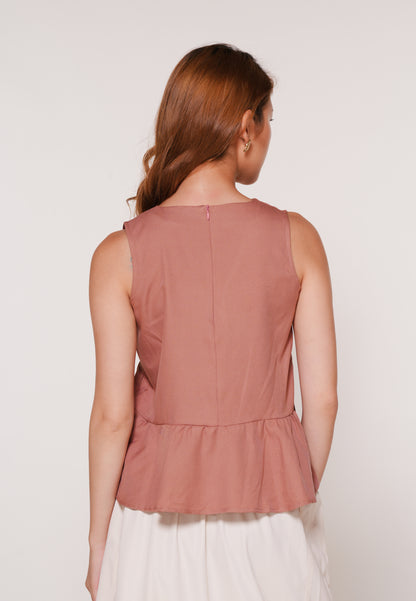 Andrix Sleeveless Top (Taupe)
