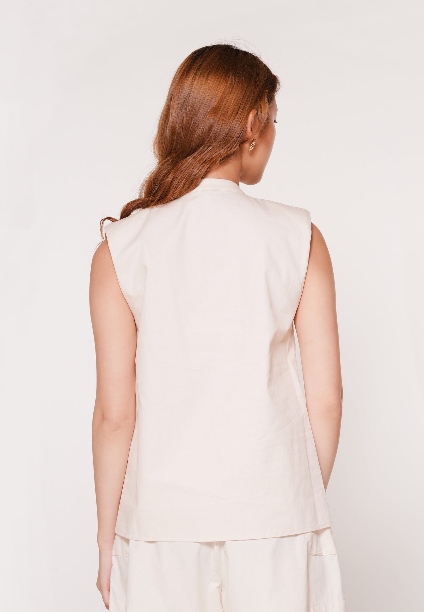 Archie Sleeveless Top (Cream)