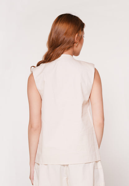 Archie Sleeveless Top (Cream)
