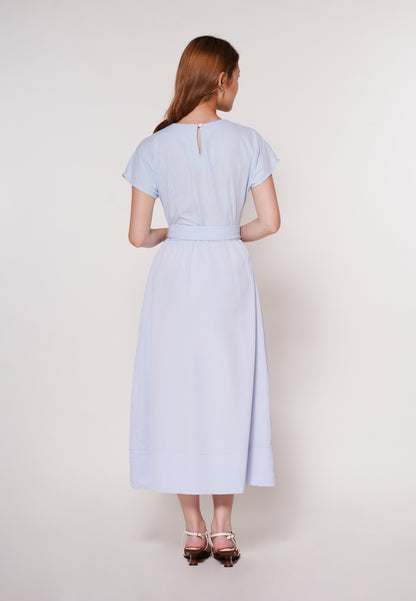 Arter Extended Sleeve Dress  (Light Blue)