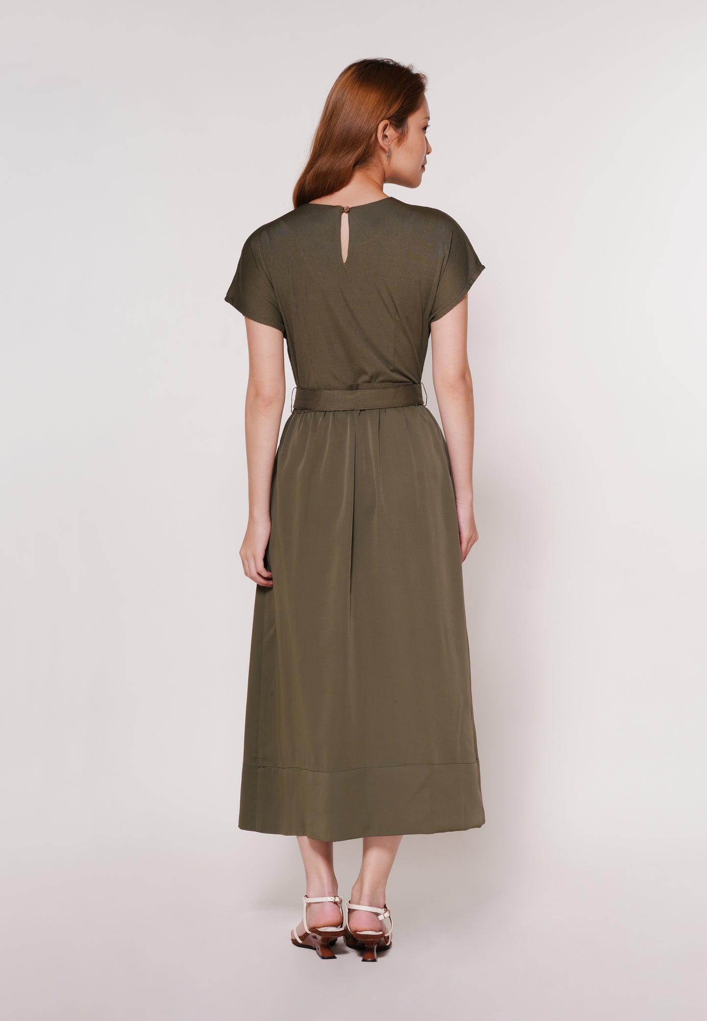 Arter Extended Sleeve Dress  (Olive)