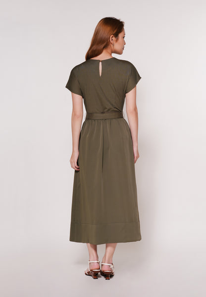Arter Extended Sleeve Dress  (Olive)