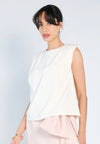 Mark Bumgarner X Vania Romoff For Plains & Prints Ava Sleeveless Top (Off-white)